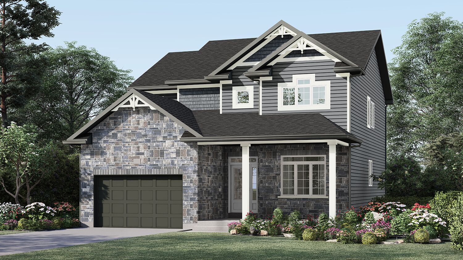 Exterior Rendering - Single Family House - Windsor