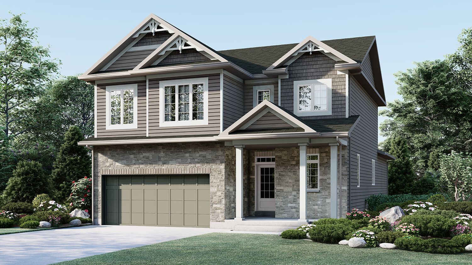 Exterior Rendering - Single Family House - Xavier