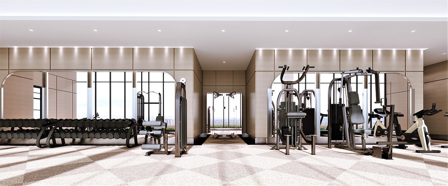 Interior Amenity Rendering - Gym Fitness Center