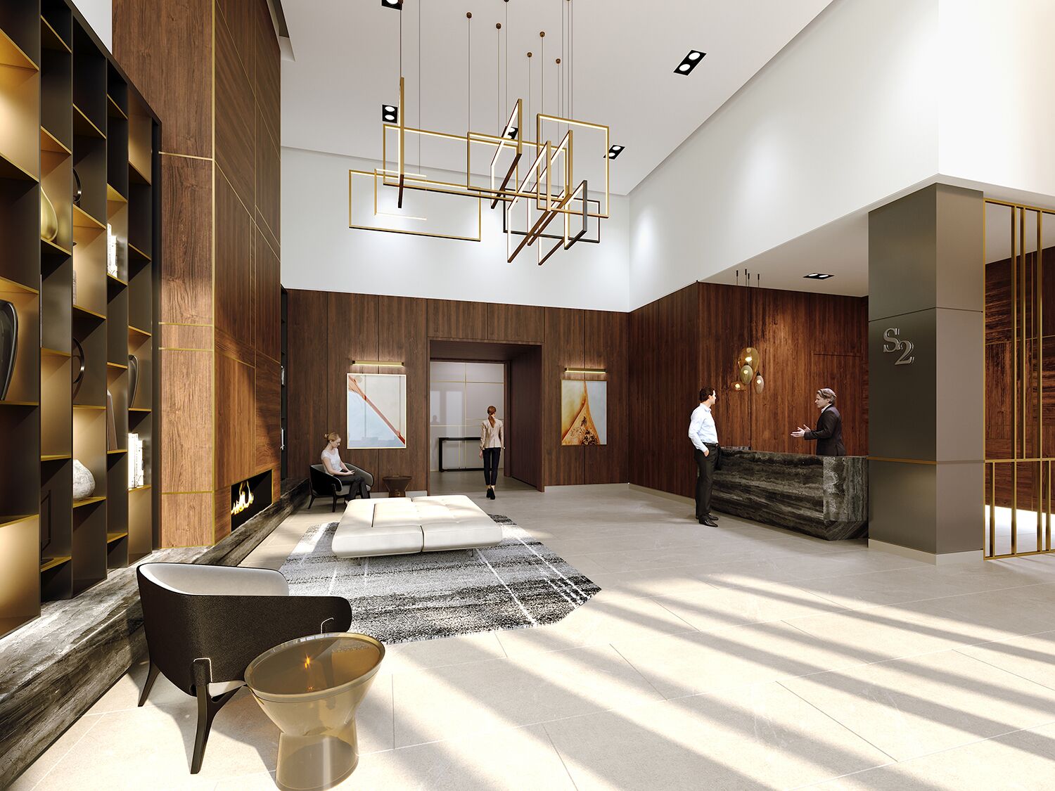 Interior Amenity Rendering - Lobby