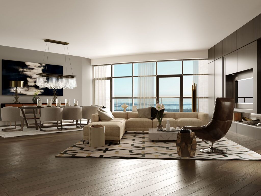 Interior Rendering - Modern Living Room by Tridel Aquabella