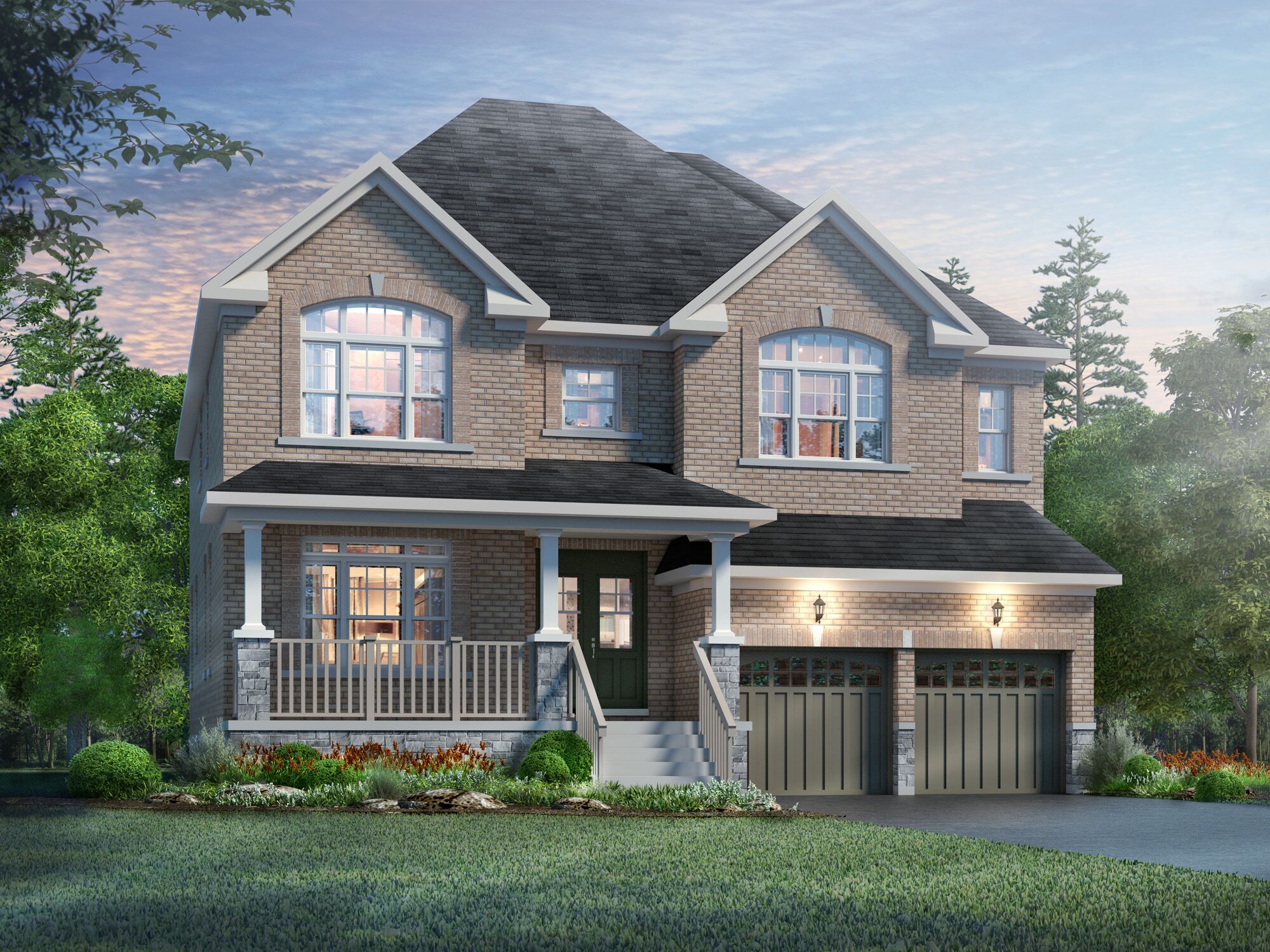 Exterior Rendering - Single Family House - Brookfield Residential 3D Rendering | Aareas Interactive