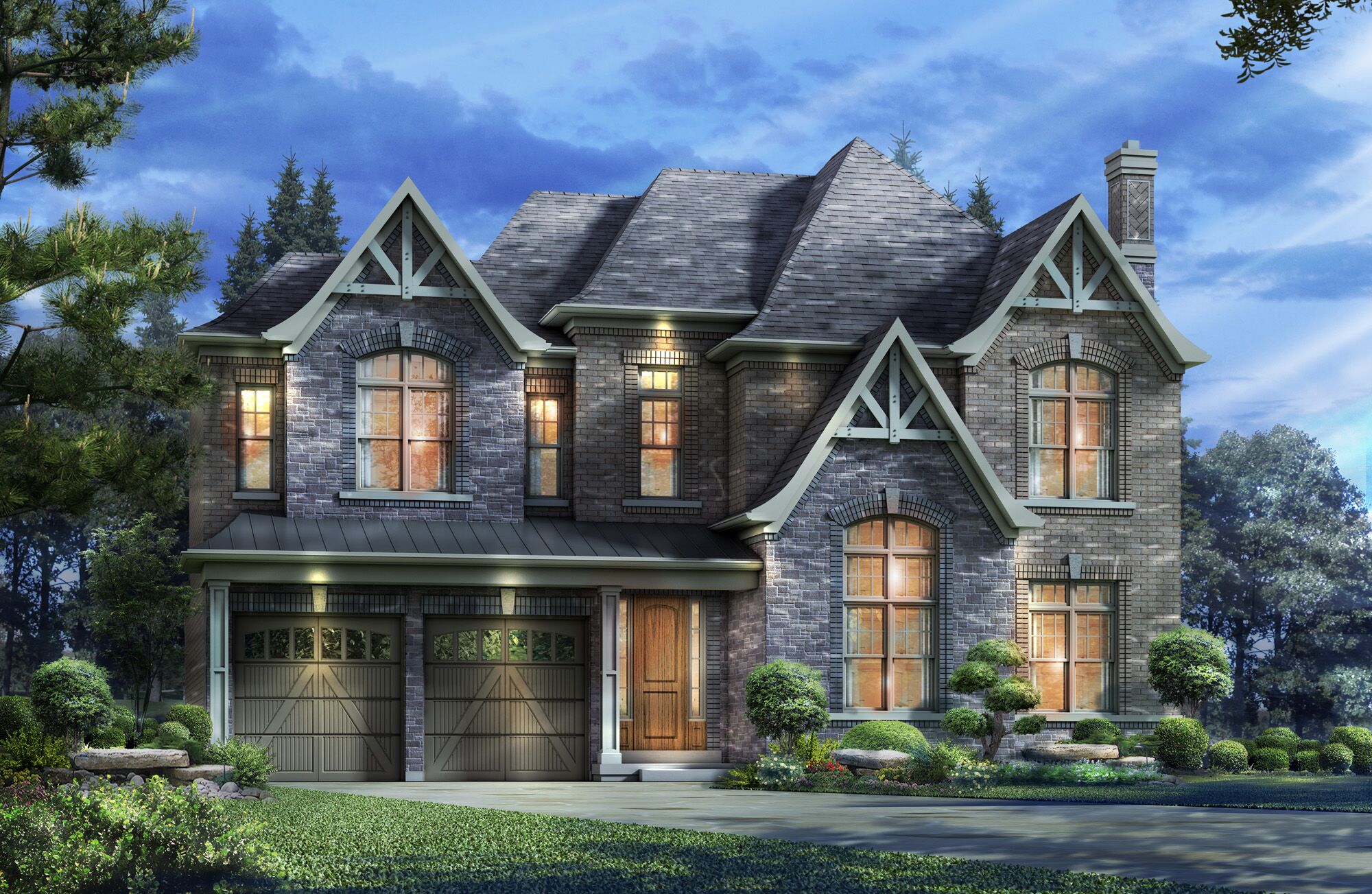 Exterior Rendering - Single Family House - House Rendering for Minto Carp River | Aareas Interactive