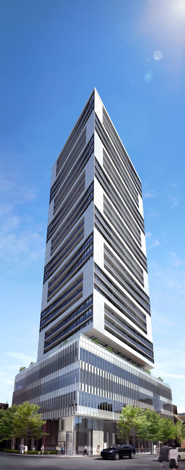 Exterior Rendering - Condo - Alter Condos Toronto High-Rise Architectural 3D Rendering | Aareas Interactive