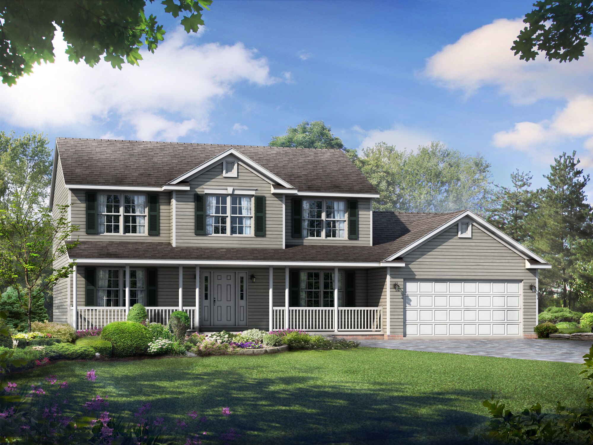 Exterior Rendering - Single Family House - House 3D Rendering | Aareas Interactive