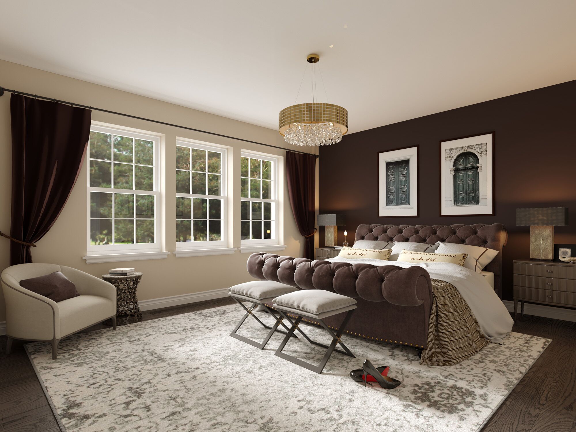 Interior Rendering - Master Bedroom by Estridge Springmill
