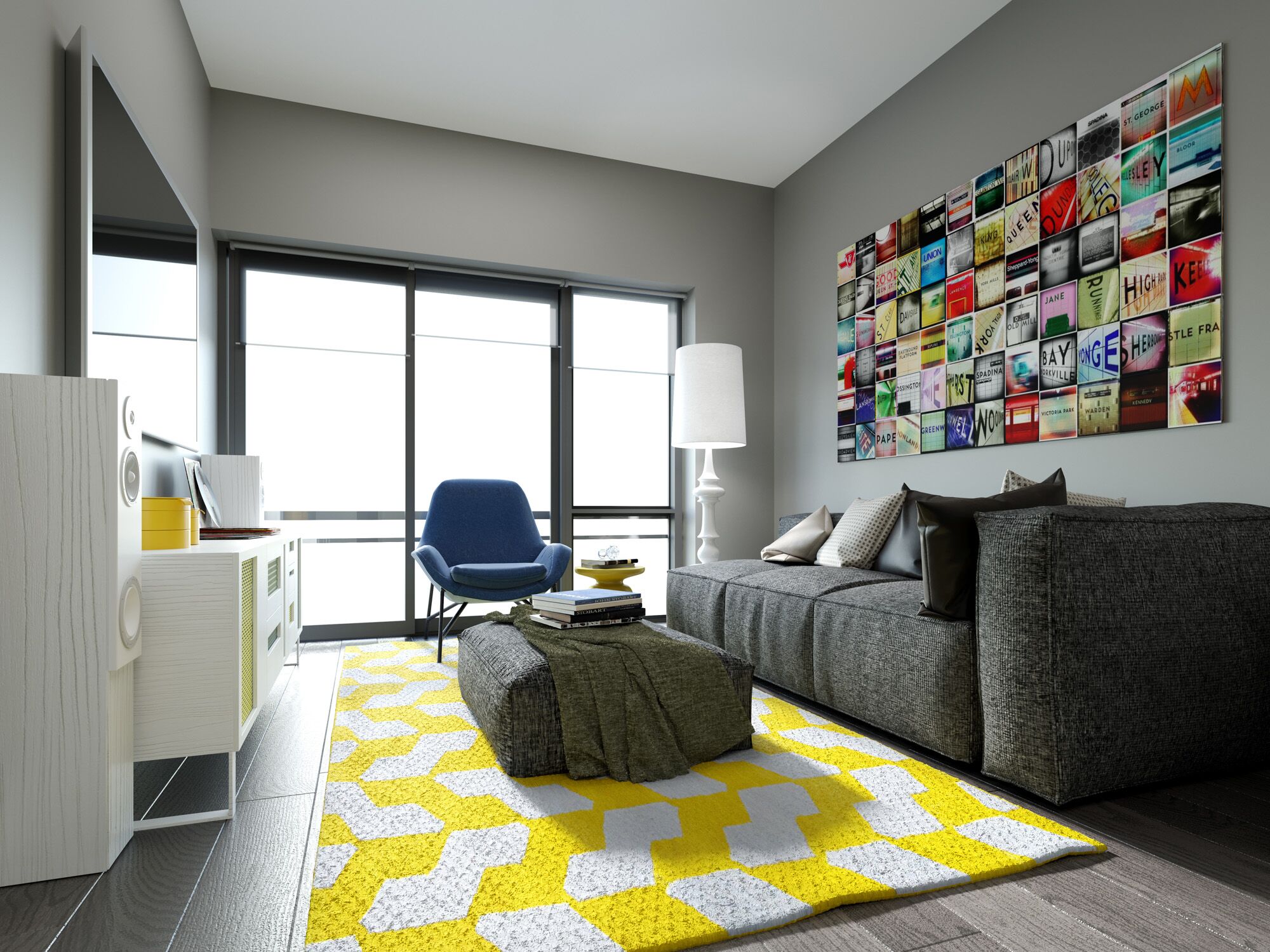 Interior Rendering - Living Room by Tridel Bloor Promenade Condos