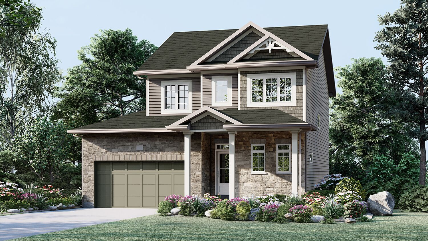 Exterior Rendering - Single Family House - Madison