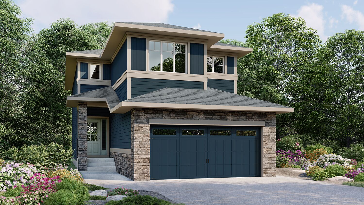 Exterior Rendering - Single Family House - Woodhaven